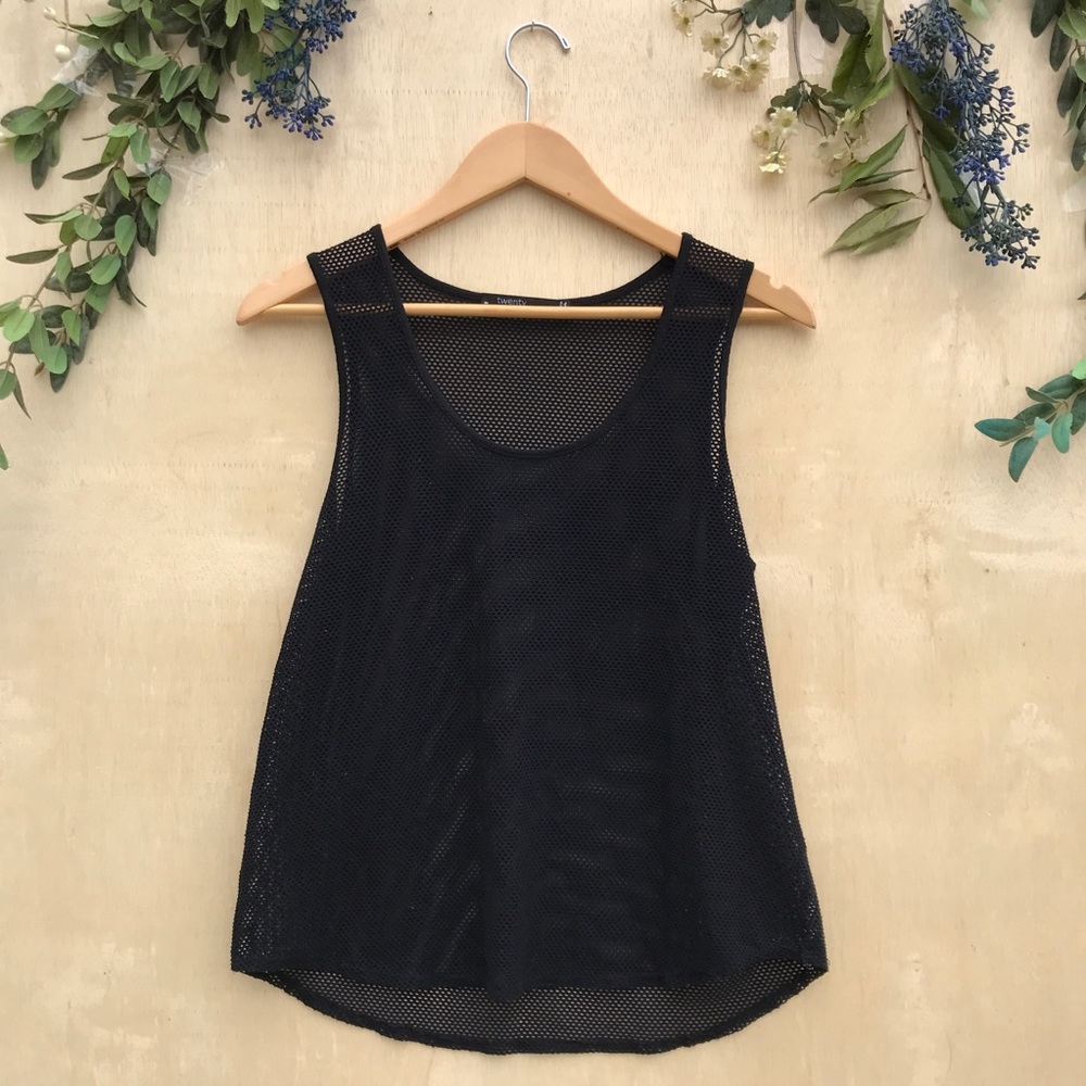 Twenty Mesh Transparent Grunge Tank Top